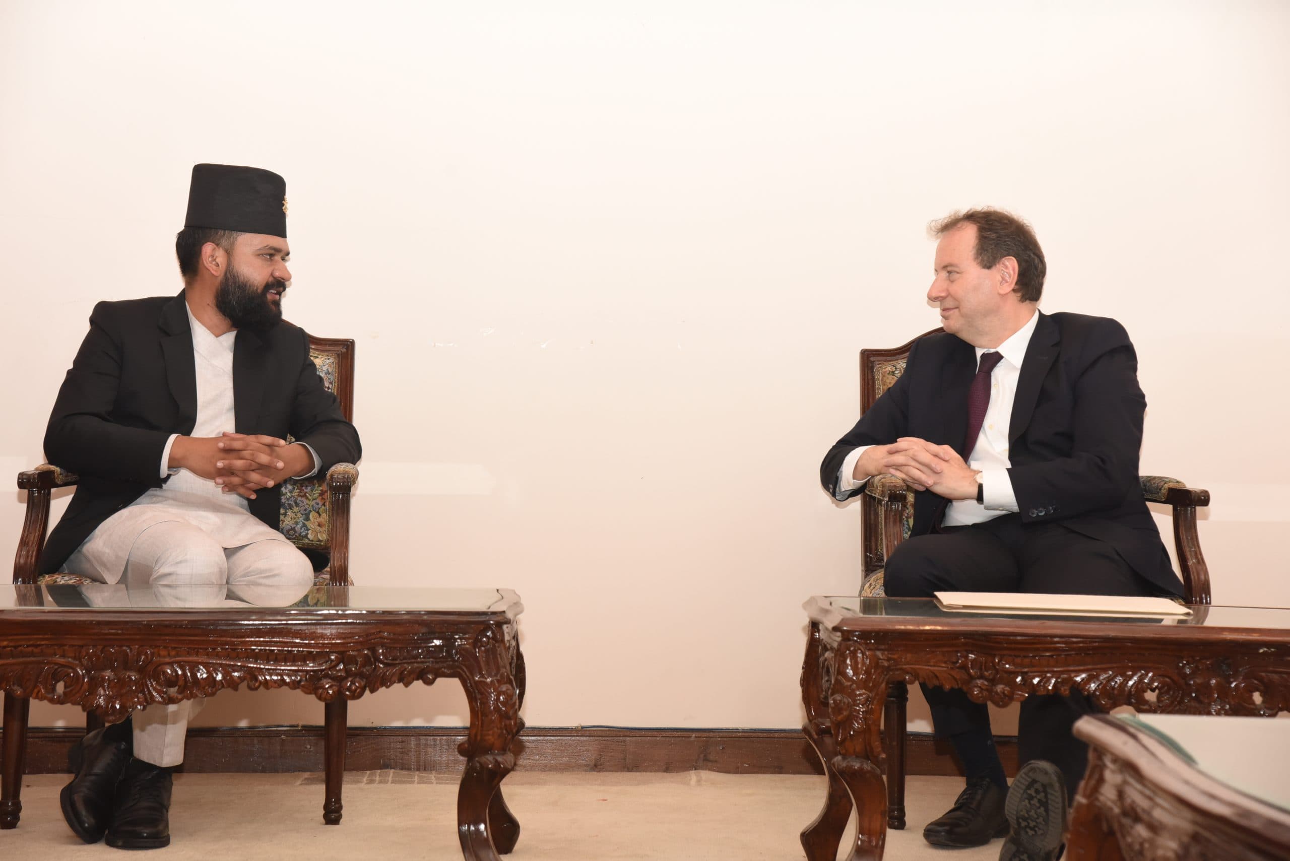Courtesy meeting of the French ambassador Gilles with the head of the metropolis Shah